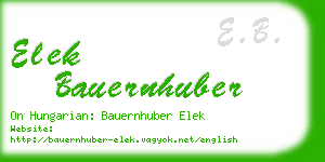 elek bauernhuber business card